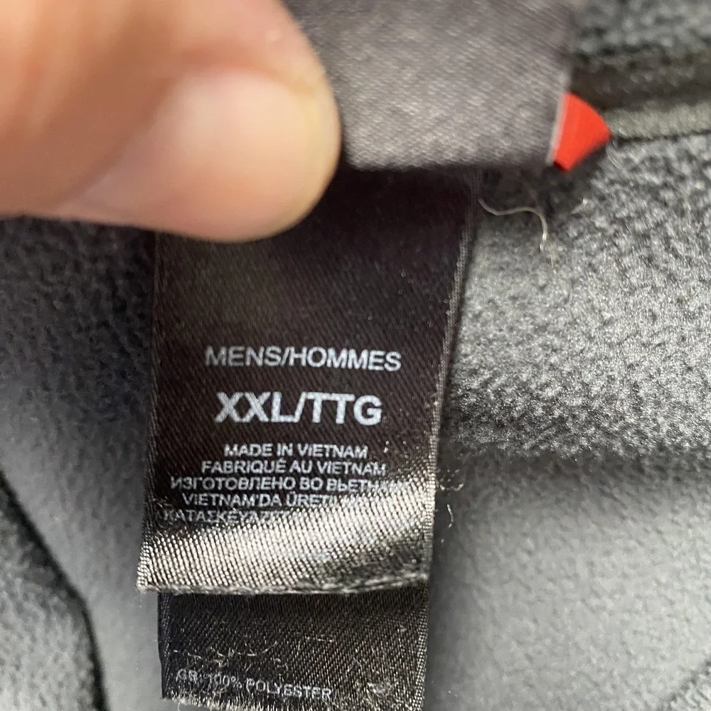 North Face Pullover Mens 2XL Gray Fleece Half Zip‎ Pocket Outdoors Jacket